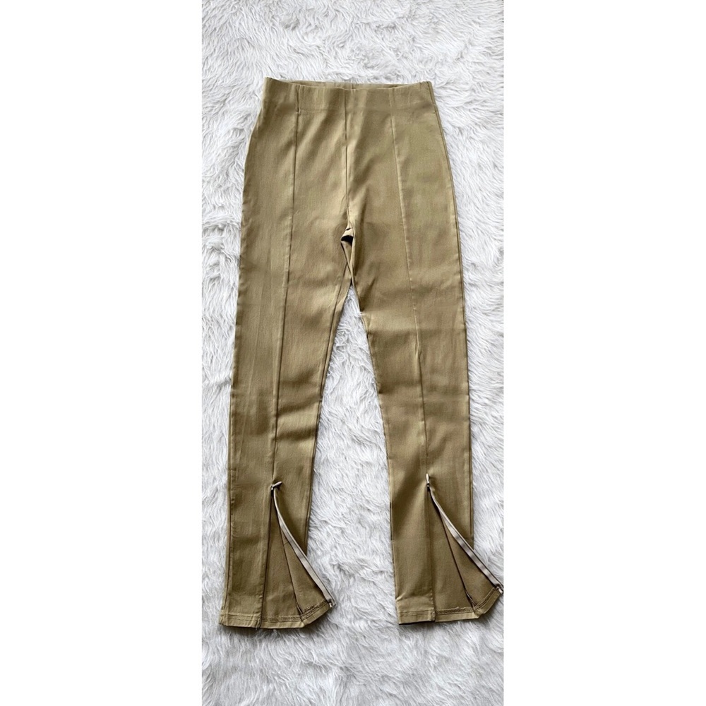 Khaki High Waist Slit Pants Size Medium NWOT - Picture 5 of 9